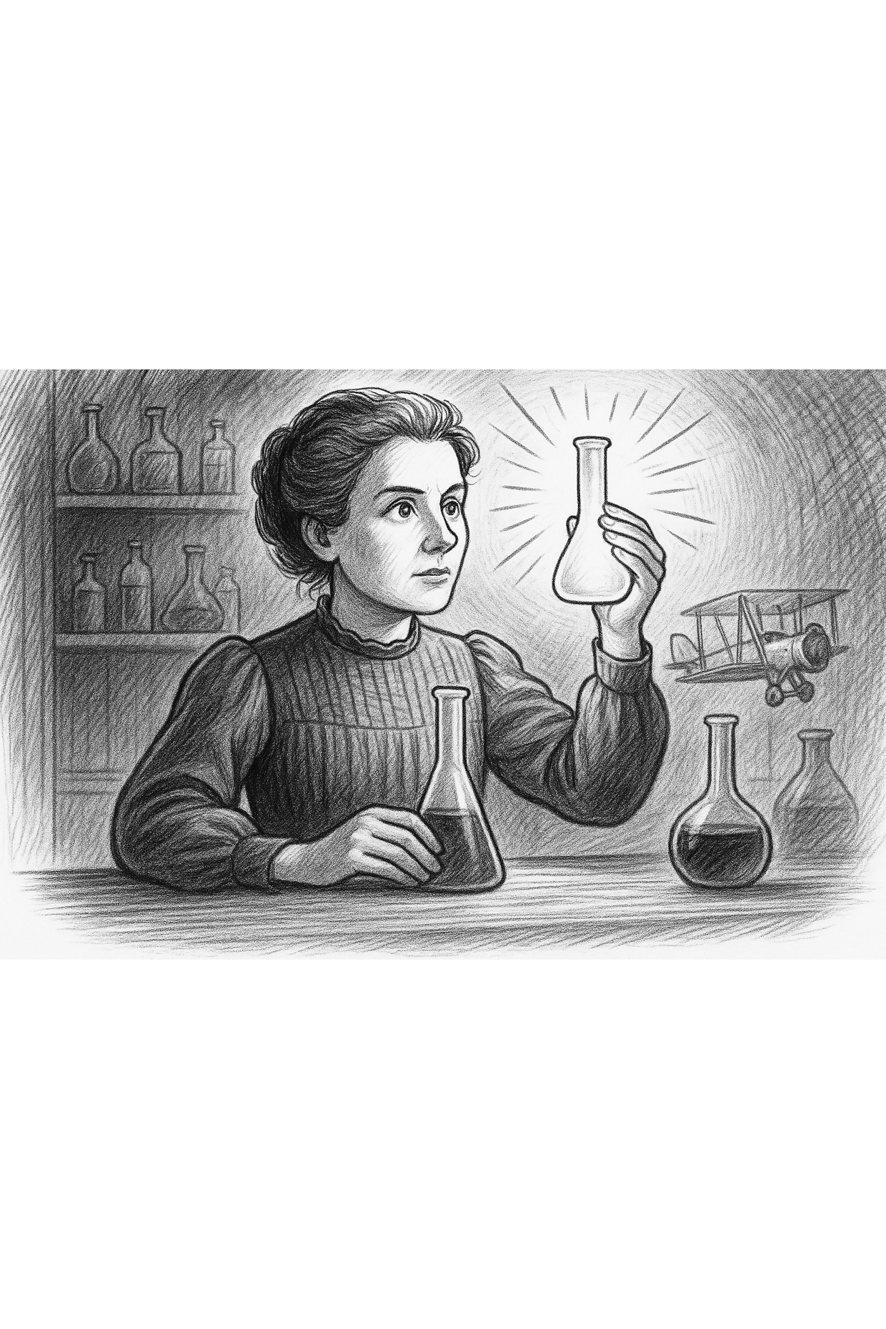 Marie Curie illustration
